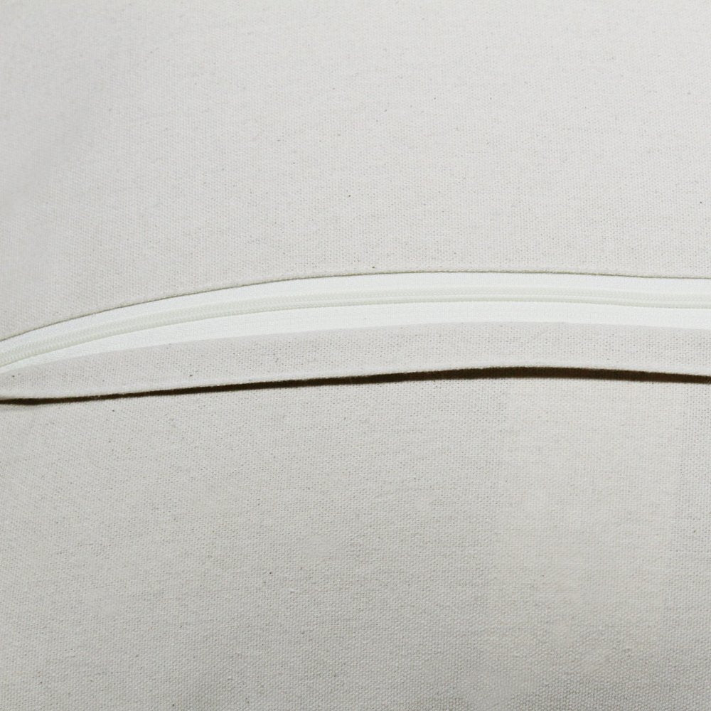 20" Gray And White Medallion Cotton Blend Throw Pillow Cover