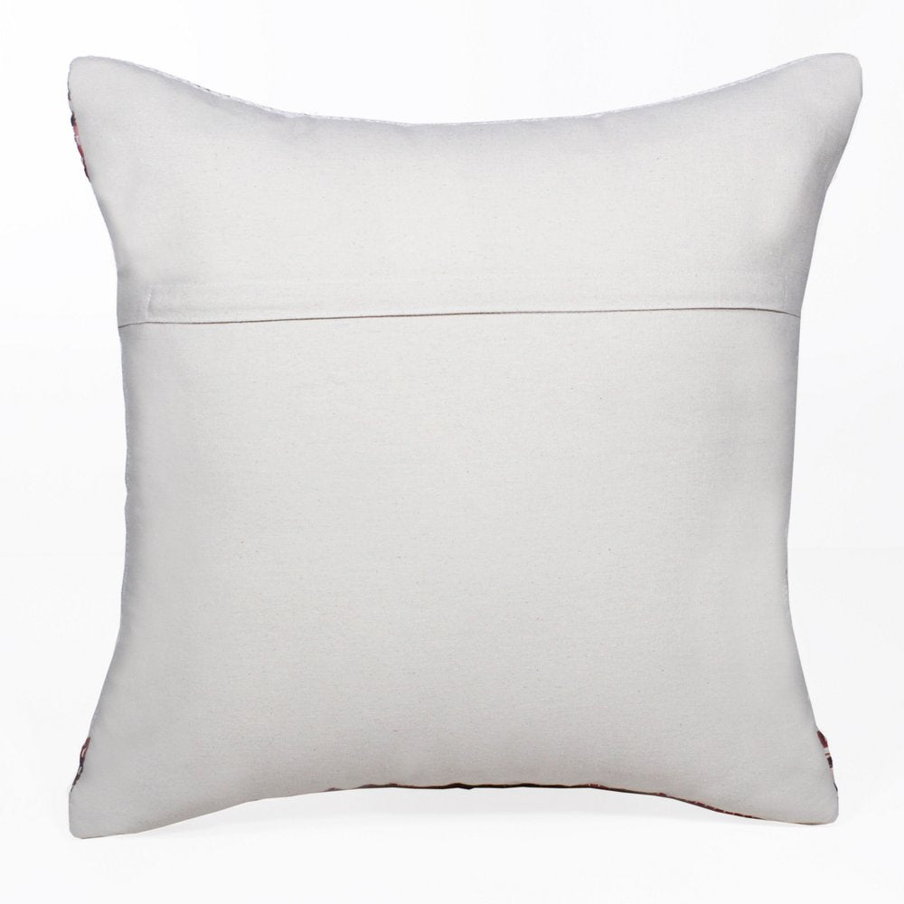 20" Gray And White Medallion Cotton Blend Throw Pillow Cover