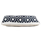 14" X 36" Ivory And Blue Lumbar Diamond Cotton Blend Throw Pillow Cover