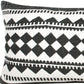 14" X 36" Black And White Lumbar Geometric Cotton Blend Throw Pillow Cover