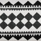 14" X 36" Black And White Lumbar Geometric Cotton Blend Throw Pillow Cover