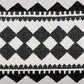 14" X 36" Black And Ivory Lumbar Geometric Cotton Blend Throw Pillow Cover