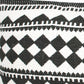 14" X 36" Black And Ivory Lumbar Geometric Cotton Blend Throw Pillow Cover
