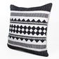 20" Black And White Geometric Cotton Blend Throw Pillow Cover