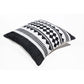 20" Black And White Geometric Cotton Blend Throw Pillow Cover