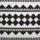 20" Black And Ivory Geometric Cotton Blend Throw Pillow Cover