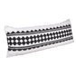 14" X 36" Black And Ivory Lumbar Geometric Cotton Blend Throw Pillow Cover