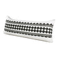 14" X 36" Black And Ivory Lumbar Geometric Cotton Blend Throw Pillow Cover