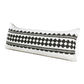 14" X 36" Black And Ivory Lumbar Geometric Cotton Blend Throw Pillow Cover