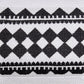 14" X 36" Black And Ivory Lumbar Geometric Cotton Blend Throw Pillow Cover