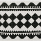 20" Black And White Geometric Cotton Blend Throw Pillow Cover