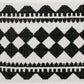 20" Black And Ivory Geometric Cotton Blend Throw Pillow Cover