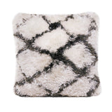 20" White And Black Diamond Throw Pillow Cover