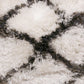 20" White And Black Diamond Throw Pillow Cover