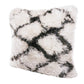 20" White And Black Diamond Throw Pillow Cover