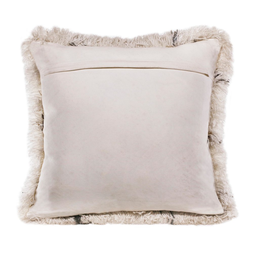 20" White And Black Diamond Throw Pillow Cover