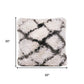 20" White And Black Diamond Throw Pillow Cover