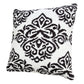 20" White And Black Medallion Cotton Blend Throw Pillow Cover