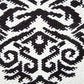 20" White And Black Medallion Cotton Blend Throw Pillow Cover