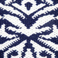 20" Blue And White Medallion Cotton Blend Throw Pillow Cover
