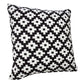 20" Black And White Diamond Cotton Blend Throw Pillow Cover