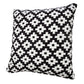 20" Black And White Diamond Cotton Blend Throw Pillow Cover