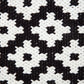 20" Black And White Diamond Cotton Blend Throw Pillow Cover