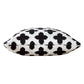 20" White And Black Trellis Cotton Blend Throw Pillow Cover