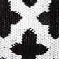 20" White And Black Trellis Cotton Blend Throw Pillow Cover