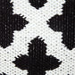 20" White And Black Trellis Cotton Blend Throw Pillow Cover