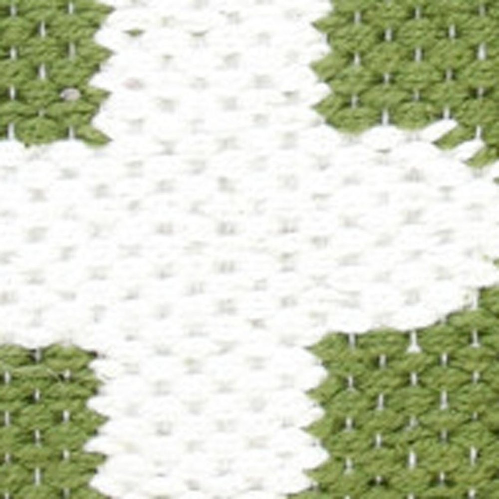 20" Green And White Geometric Cotton Blend Throw Pillow Cover