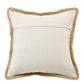 20" Green And White Beach Striped Cotton Blend Throw Pillow Cover