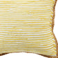20" Yellow And White Beach Striped Cotton Blend Throw Pillow Cover