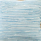 20" Blue And White Beach Striped Cotton Blend Throw Pillow Cover