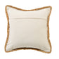 20" Blue And White Beach Striped Cotton Blend Throw Pillow Cover