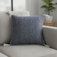 20" Blue Cotton Throw Pillow Cover