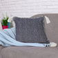 20" Blue Cotton Throw Pillow Cover