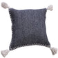 20" Blue Cotton Throw Pillow Cover