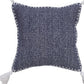 20" Blue Cotton Throw Pillow Cover