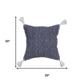 20" Blue Cotton Throw Pillow Cover