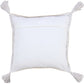 20" Tan And White Cotton Throw Pillow Cover