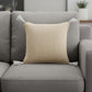 20" Tan And White Cotton Throw Pillow Cover