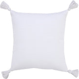 20" White Cotton Throw Pillow Cover