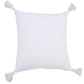 20" White Cotton Throw Pillow Cover