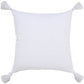 20" White Cotton Throw Pillow Cover