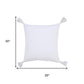 20" White Cotton Throw Pillow Cover