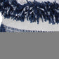 20" Navy Blue And Ivory Striped Throw Pillow Cover