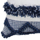 20" Blue And White Striped Throw Pillow Cover