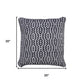 20" Black And White Diamond Cotton Throw Pillow Cover