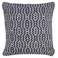 20" Black And White Diamond Cotton Throw Pillow Cover